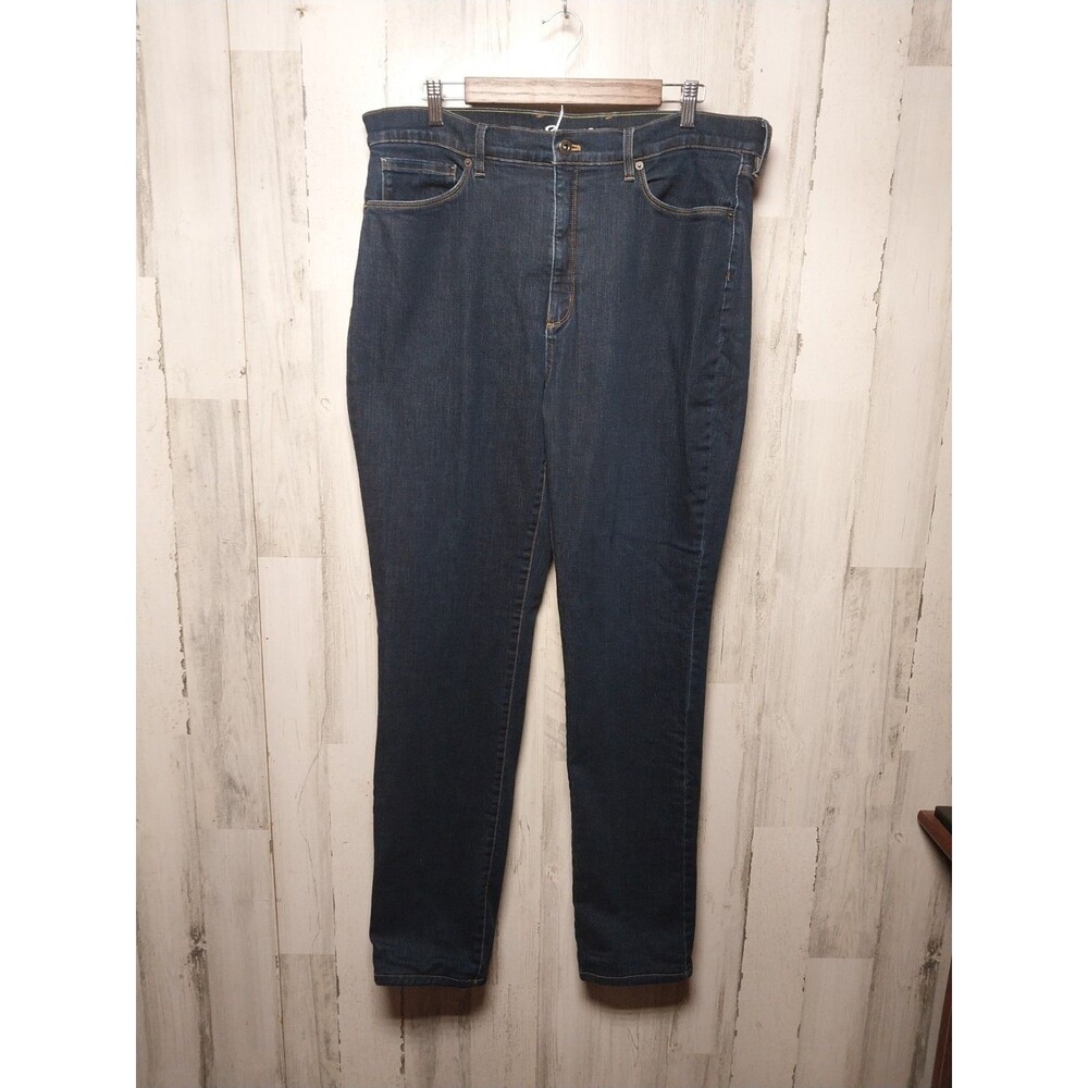 Eddue Bauer Voyager High Rise Straight Fleece Lined Jeans Size 16 Tall